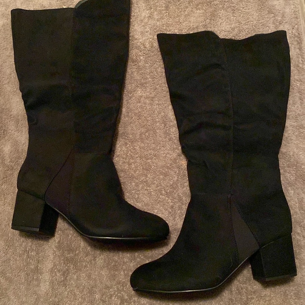 Cloudwalkers Sz 12 Christa Black Zip Heeled Boot